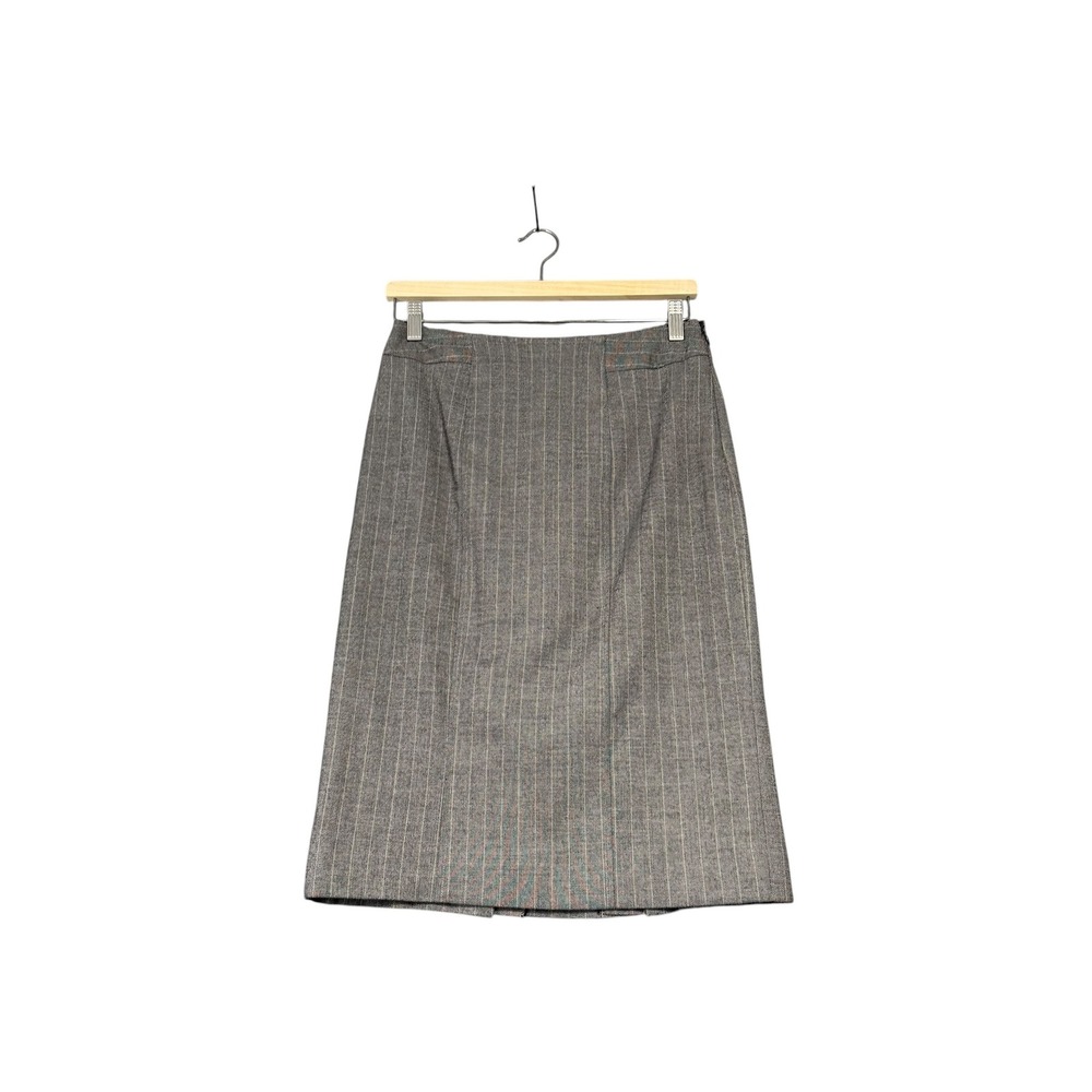 Francesca Mammoliti | Grey Pinstripe Pencil Skirt Size 6